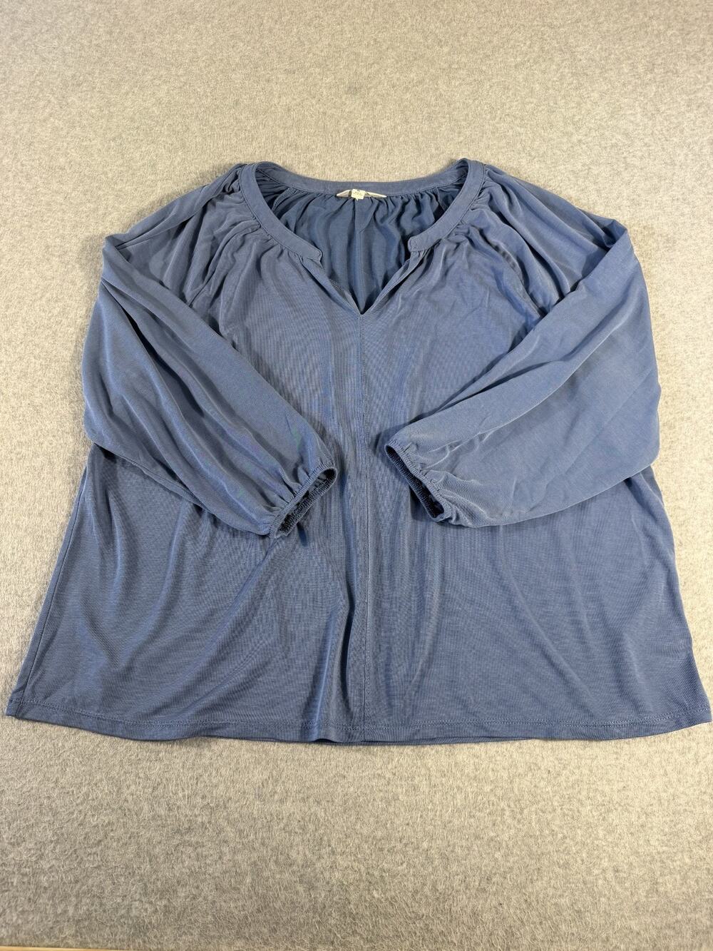 Lucky Brand Cornflower Blue Blouse Style Top, Size XL
